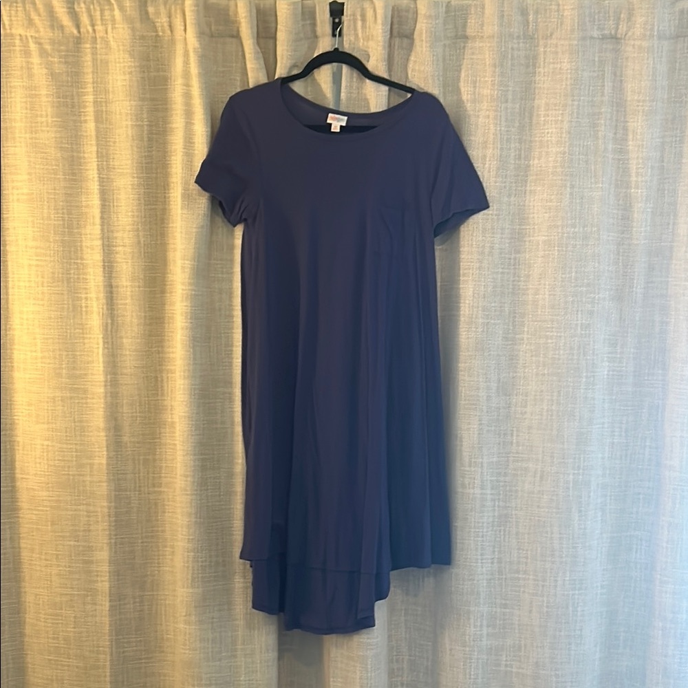 Elegant Blue Short Sleeve Dress